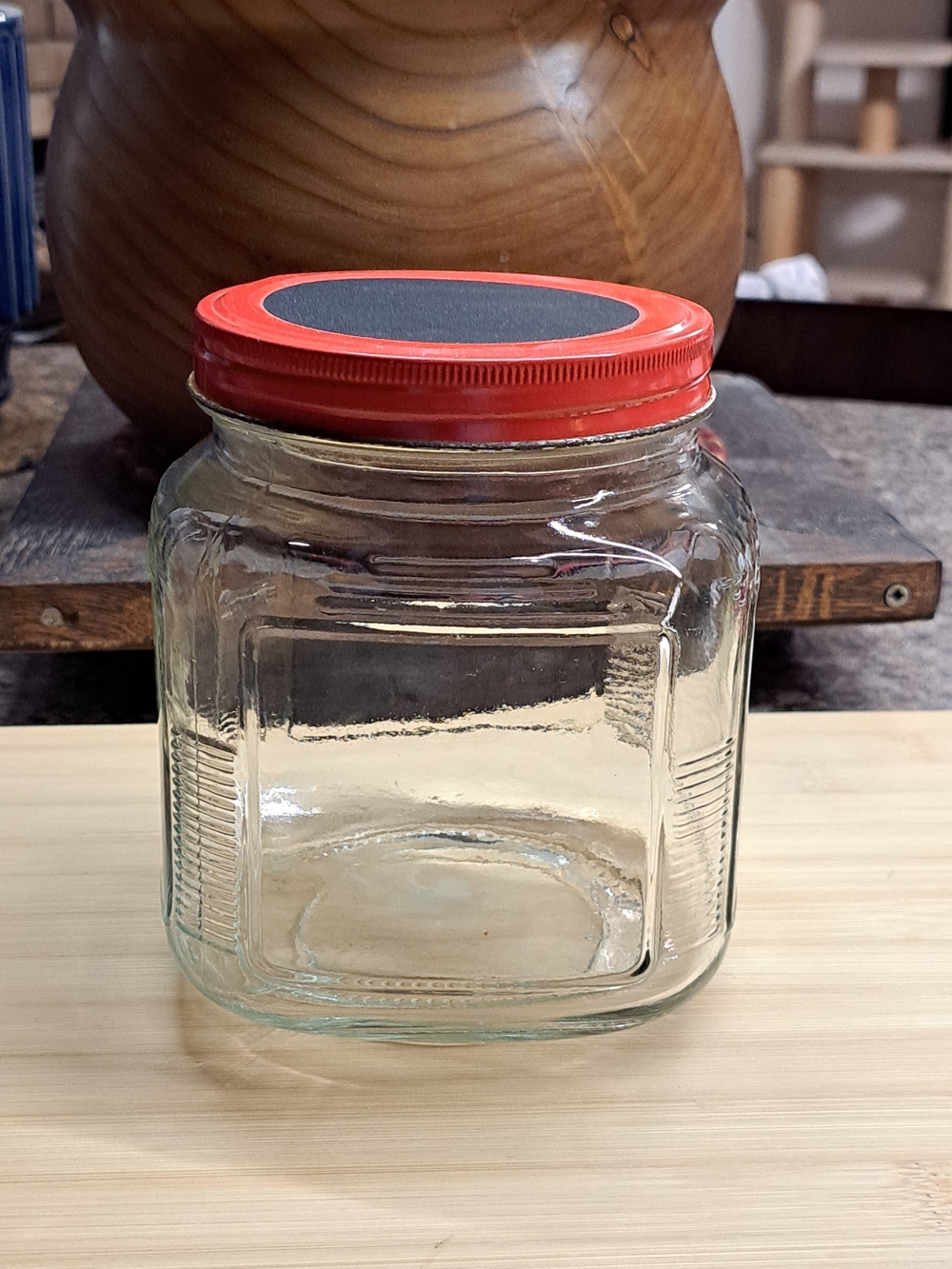 Large Square Farmhouse Glass Storage Jar